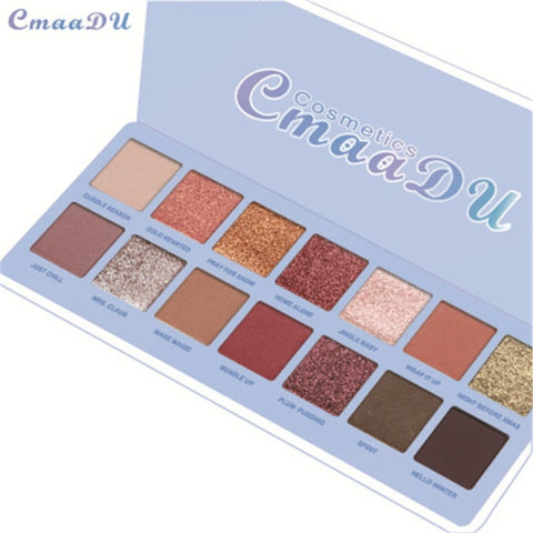 14 Colors Matte Eye Shadow Makeup Soft Glitter Shimmering Colors Metallic Eyeshadow Palette Naked Glitter Nude Make Up
