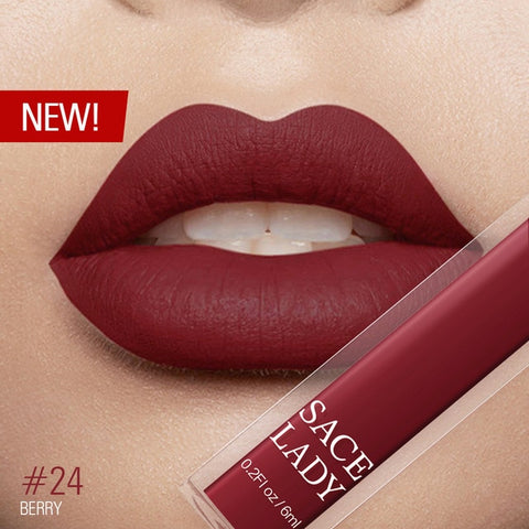 SACE LADY 19 Color Waterproof Matte Lipstick Long Lasting  Lipsticks Lip Sticks Easy to Wear Matte Makeup Lipstick Cosmetic