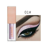 QiBest 15 Colors Glitter Liquid Eyeshadow Waterproof Lasting Shimmer Metallic Easy To Makeup Professional Eye Shimmer Eyeshadow