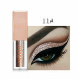 QiBest 15 Colors Glitter Liquid Eyeshadow Waterproof Lasting Shimmer Metallic Easy To Makeup Professional Eye Shimmer Eyeshadow