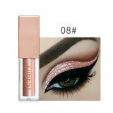 QiBest 15 Colors Glitter Liquid Eyeshadow Waterproof Lasting Shimmer Metallic Easy To Makeup Professional Eye Shimmer Eyeshadow