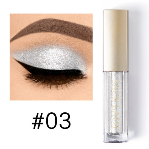 SACE LADY Glitter Eyeshadow Makeup Liquid Shimmer Eye Shadow Metals Illuminator Glow Make Up Highlighter Cream Cosmetic