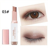 Eyeshadow Stick Stereo Gradien Shimmer Double Color Eye Shadow Cream Pen Eye Makeup Cosmetics Tool Waterproof