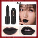 Miss Rose matte lipstick sexy red dark vampire Jujube red lipstick waterpoof long lasting 7 colors 3.8 brown lipstick MS058
