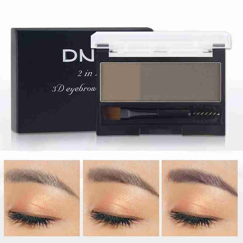Double Color Eyebrow Powder Professional Makeup Palette Eyebrow Stamp Eye Brow Enhancers Eye Brows Shadow Make Up Brow Powder