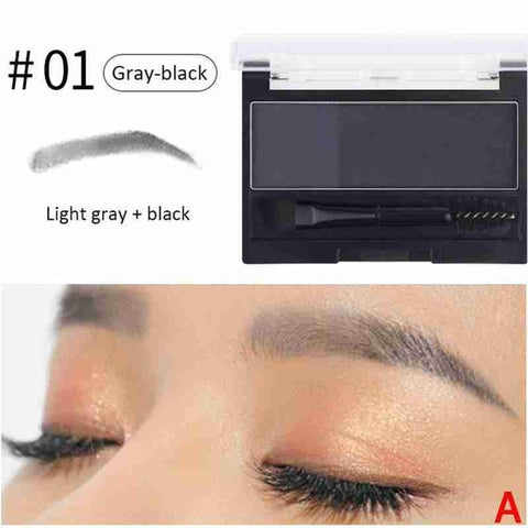 Double Color Eyebrow Powder Professional Makeup Palette Eyebrow Stamp Eye Brow Enhancers Eye Brows Shadow Make Up Brow Powder