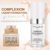 30ml TLM Magic Color Changing Foundation Oil-control Face Cover Concealer Makeup Liquid Hydrating Long Lasting Tone Foundation