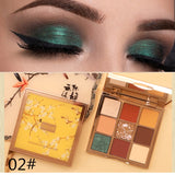 HOJO 9 Colors Shimmer Matte Eyeshadow Palette Makeup Classic Shiny Glitter Luxury Nude Eye Shadow Pigmented Eyeshadow Powder Kit