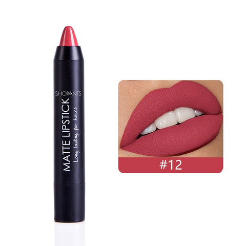 12 Colors Matte Lip Liner pen use with lipstick Long Lasting Pigments Waterproof no blooming beauty Makeup color optional