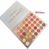 Doradosun 35 Colour Eyeshadow Water-proof Eyeglitters Beads Light Long Lasting Makeup Eyeshadow Pallete