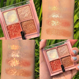 Doradosun 35 Colour Eyeshadow Water-proof Eyeglitters Beads Light Long Lasting Makeup Eyeshadow Pallete