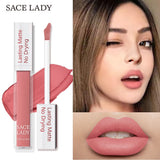 SACE LADY 19 Color Waterproof Matte Lipstick Long Lasting  Lipsticks Lip Sticks Easy to Wear Matte Makeup Lipstick Cosmetic