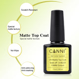 CANNI Base Coat Topcoat High Glossy Tempered No-wipe Matt Top UV LED Foundation Gel Long Lasting Color Lacquer Nail Gel Polish