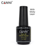CANNI Base Coat Topcoat High Glossy Tempered No-wipe Matt Top UV LED Foundation Gel Long Lasting Color Lacquer Nail Gel Polish