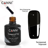 CANNI Base Coat Topcoat High Glossy Tempered No-wipe Matt Top UV LED Foundation Gel Long Lasting Color Lacquer Nail Gel Polish